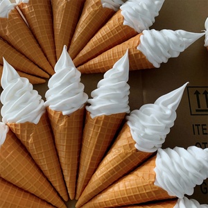 8.66inch 22cm Soft Serve Original Simulated Food Display Faux Ice Cream Props <b>Party</b> Plastic Secure Waffle Cone White Head - Product Image 5