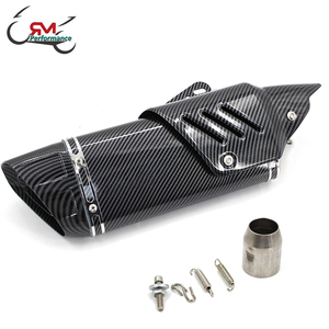 51mm universel moto Akra échappement M1 silencieux en Fiber de carbone bouclier thermique DB tueur pour Yamaha <span class=keywords><strong>R1</strong></span> R3 R6 Ninja400 250 Tmax 530 - Product Image 5