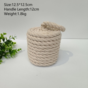 Butée <span class=keywords><strong>de</strong></span> <span class=keywords><strong>porte</strong></span> en coton et corde <span class=keywords><strong>de</strong></span> jute tressée à la main - Butée <span class=keywords><strong>de</strong></span> <span class=keywords><strong>porte</strong></span> décorative nautique robuste avec poignée solide pour la maison et le bureau - Product Image 3