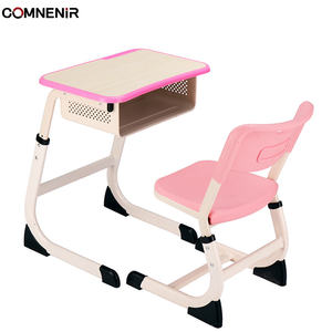 Mesa e Cadeira Escolar Moderna de Plástico Ajustável em Altura para Alunos do Ensino Fundamental - Product Image 4