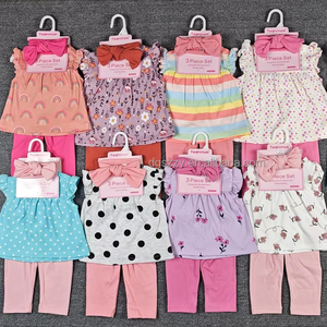 Conjunto de Otoño para Niñas Tedamimak Boutique, Bonito Conjunto de 3 Piezas con Top, Diadema y Vestido de Verano sin Mangas, Tallas 3-24 - Product Image 2
