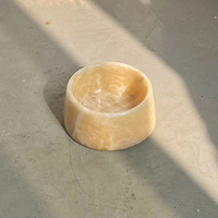Vente en gros d'usine, gamelle pour chien de luxe moderne en marbre poli de haute qualité pour villa