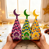 Boîte cadeau en forme de lune pour bonbons, emballage décoratif pour fêtes et événements, idéale pour Noël, vente en gros