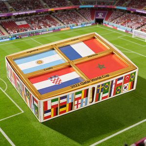 Collezione di <span class=keywords><strong>Bandiere</strong></span> Nazionali Personalizzabili della Coppa <span class=keywords><strong>del</strong></span> Mondo di Calcio, 22 Pezzi in PET Resistente, Souvenir CS - Product Image 1