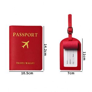 Wholesale Personalised Airline Printed Baggage Boarding Bag PU Leather <b>Suitcase</b> Tags PU Leather Travel Luggage Tag - Product Image 2