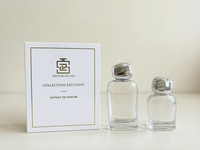 Flacons de parfum en verre vides de haute qualité, 50 ml et 80 ml, à col serti, couleur personnalisée, emballage en boîte carrée, OEM