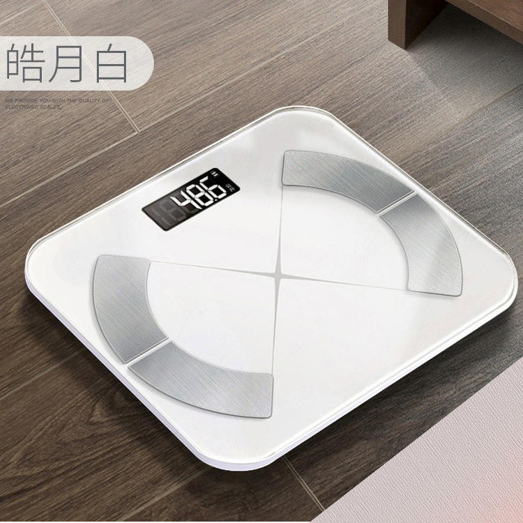 Báscula de grasa corporal Bluetooth, blanca, 26*26CM