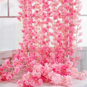 Guirnalda <span class=keywords><strong>de</strong></span> Flores Artificiales <span class=keywords><strong>de</strong></span> <span class=keywords><strong>Flor</strong></span> <span class=keywords><strong>de</strong></span> Cerezo para Decoración <span class=keywords><strong>de</strong></span> Bodas, Eventos y Fiestas - Product Image 1