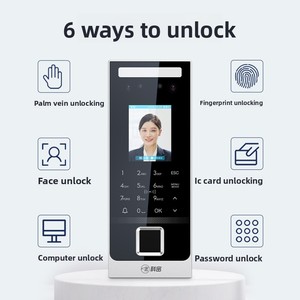 Kimlik kartı 2.4 tcp/ip İngilizce için USB Flash sürücü inç katılım makinesi yüz tanıma Palm ven parmak izi şifre sensörü - Product Image 3