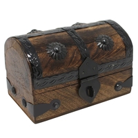 Boîte à souvenirs de coffre au trésor en bois de pirate