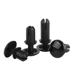 Rivets en nylon noir de type R, rivets en plastique <span class=keywords><strong>à</strong></span> poussée, clips pour carte en plastique PC, rivets mâle-femelle R2 R3 R4 R5 R6 - Product Image 1