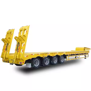 Remolque de cama baja Lowboy resistente de alta calidad, máquina pesada de transporte, camión de cama baja, semirremolque con escalera mecánica - Product Image 3