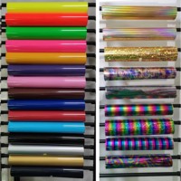 Vinyle thermocollant (HTV) métallisé argenté et doré à paillettes pour vêtements - Film PU élastique DTF de haute qualité pour tissus extensibles
