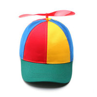 Gorra de béisbol de moda al por mayor directa de fábrica, sombrero de malla ajustable con detalle de hélice para niños y niñas