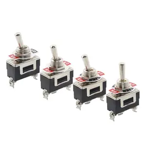 12mm Heavy Duty Toggle Switch 2/3Pins 2/3 Terminal ON-OFF-ON ON-OFF ON-ON Self-locking Micro Switch Power Switches Black