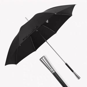 Parapluie droit automatique de luxe en métal avec logo personnalisé OEM, cadre en aluminium épaissi, 8 baleines, idéal comme cadeau d'affaires - Product Image 4