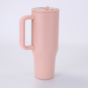 Wholesale 40 oz Travel Tumbler with Handle and Straw Lid Stainless Steel Double Wall Vacuum Insulated <b>Thermal</b> <b>Mug</b> Cupholder Frie - Product Image 1