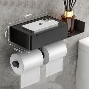 YOTO ที่แขวนกระดาษชำระมีกาวติดผนัง, ที่แขวนกระดาษชำระติดผนังทำจากสเตนเลสที่แขวนกระดาษชำระพร้อมชั้นเก็บของ - Product Image 6