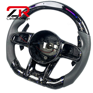 <span class=keywords><strong>Volante</strong></span> de Fibra de <span class=keywords><strong>Carbono</strong></span> Forjado con LED RPM para <span class=keywords><strong>Mercedes</strong></span>-Benz W205 C300 E260 E300 S400 G350 GLA 43 GT <span class=keywords><strong>AMG</strong></span> GLB GLC SL 2015-2021 - Product Image 2