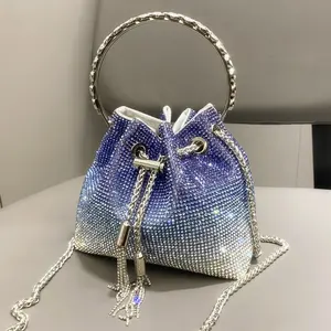 Diamonds Tassel Evening Clutch Bag Party Purse Versatile Bags Bling Crystal Rhinestone Bucket Bag for Women