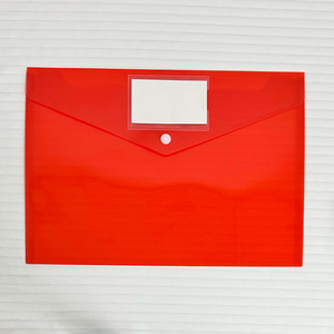 A4 PVC <strong>Box</strong> File Thick Plastic Document <strong>Folders</strong> with Snap Button Label Pocket PP Envelope for School &amp; Office Storage - Product Image 6