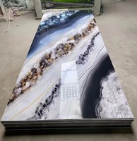 ALLSIGN 3mm 4x8 Marbre Uv Marbre Plastique Feuille Pvc Panneau Mural
