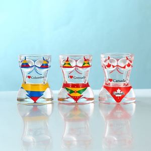 Vaso de Chupito 3D en Oferta, Recuerdo Turístico de 1.5 Oz, Vasos con Diseño de Bikini Sexy para Mujer con la Bandera de Puerto Rico - Product Image 3