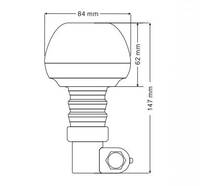 Feu de signalisation LED ECE R65 R10 36W 12V 24V, flexible à fixation par broche, balise d'avertissement d'urgence clignotante pour tracteur et excavatrice lourde