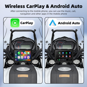 Oem Factory Carplay Android Automotor <b>Smart</b> Touch Screen Dual <b>Cameras</b> Support 64GB Cardfor Motorcycle and Bike M16C+DVR 5-inch T - Product Image 1