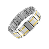 Bracelet magnétique en acier titane, directement de l'usine, avec placage sans nickel et sans cadmium, idéal pour les célébrations d'anniversaire