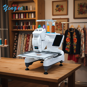 <span class=keywords><strong>Machine</strong></span> à broder YINGHE 36*26cm pour usage domestique, 4 aiguilles, 800 points par minute, zone de travail informatisée, 1 tête, garantie 1 an - Product Image 1