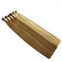 Kératine en gros russe 100% vierge Remy, double trame, naturellement lisse, super double tiré, pointe plate, micro-liens teints