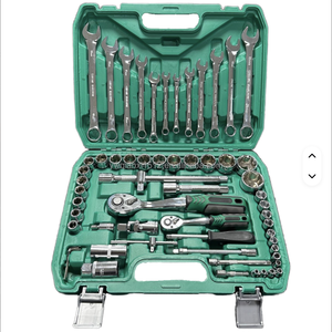 61pcs Carbon Steel Manual <b>Tool</b> Kit Metric Ratchet Socket Wrench Automotive Mechanical Repairs <b>Set</b> SCK-61 SCK-61 - Product Image 4
