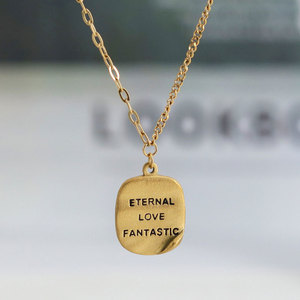 Custom 316L Stainless Steel 14k 18k Gold Plated Fashion Jewelry Pendant Necklace for Women wholesale - Product Image 1