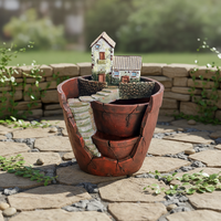 Roogo Home Pot de fleur de jardin de fées en résine fait à la main Design original pour imprimante 3D Top 1 vente de fleurs artificielles utilisées dans une boutique en ligne