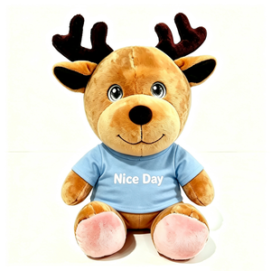 Peluche renne mignonne personnalisée, peluche renne assis, jouet en peluche renne, animal en peluche renne - Product Image 4