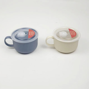 850ml Jumbo tùy chỉnh gốm PP Bát súp cốc công suất lớn gốm mì Bát ăn sáng Yến Mạch Sữa cốc cà phê cho trẻ em - Product Image 1