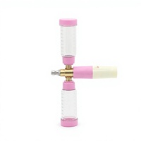 Canon à mousse réglable à double bouteille 100 ml, lance à mousse en laiton massif à connexion rapide 1/4 pour nettoyeur haute pression et detailing automobile