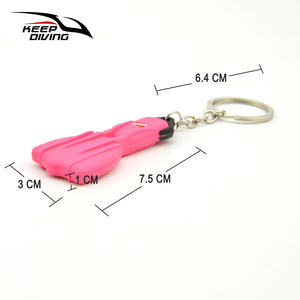 Porte-clés en forme de palmes en alliage, pendentif de plongée, ornement, souvenir de plongée sous-marine, tirette de fermeture éclair KEEP DIVING PS-032 - Product Image 2