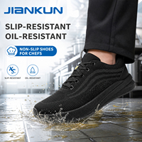 Sepatu Dapur Anti Selip Tahan Minyak Bernapas Khusus Koki JIANKUN, Sepatu Keselamatan Ringan untuk Profesional Kuliner