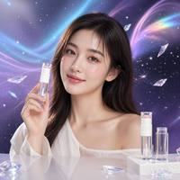 ISMAN Barra de Rubor Redonda Blanca de 4ml 8ml 15ml con Brocha Grande, Tubo Corrector de Doble Punta, Venta al por Mayor, Marca Privada, Cosmético Profesional de ABS