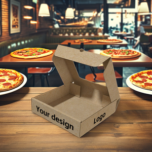 Vendita all'ingrosso Custom 8 10 12 14 16 pollici scatole per Pizza da finestra in cartone ondulato opaco stampa Logo a basso prezzo - Product Image 3