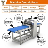 Machine à étaler et diviser la pâte automatique commerciale 380V 3KW en acier inoxydable pour ligne de production