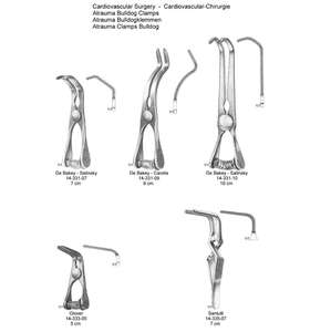 Santulli Satinsky Atrauma Bulldog Pinces Pinces 7cm Instruments chirurgicaux cardiovasculaires Manuel en acier inoxydable de qualité allemande - Product Image 3