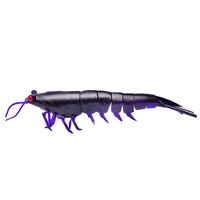 Vente en gros de leurres souples en TPE de 22,5 cm et 38 g, 7 couleurs, imitation crevette robuste, pour la pêche en eau salée et en eau douce