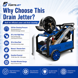 Máquina de Limpieza de Drenajes con Chorro de Agua de 100 mm <span class=keywords><strong>para</strong></span> Lavadora a Presión - Product Image 2