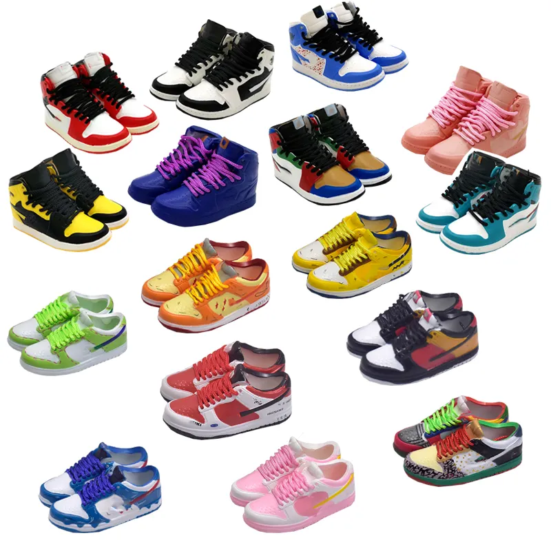 Hot Sale Custom 3d Merk Sneaker Schoenen Ornamenten Voor Thuis Desktop Decoraties Luxe Designer Mini Schoenen Modellen Geschenken