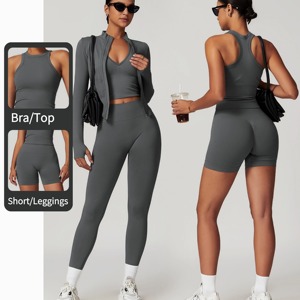 Ensemble de Yoga et Fitness pour Femmes - Tenue de Sport Taille Haute avec Leggings et Haut SQ7725 - Product Image 1