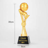 Fabricant Vente en gros Blanc Or Argent Bronze Cristal Football Trophée Résine Football Championnat Trophée Crystal Award Trophy