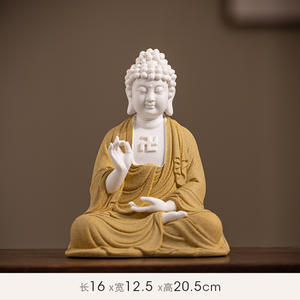 Estatua Grande <span class=keywords><strong>de</strong></span> Cerámica <span class=keywords><strong>de</strong></span> <span class=keywords><strong>Buda</strong></span> Shakyamuni (Tathagata del Sol), Adorno para Decoración Zen del Hogar, Aromático, para Sala <span class=keywords><strong>de</strong></span> Estar, Entrada, Culto Chino - Product Image 6